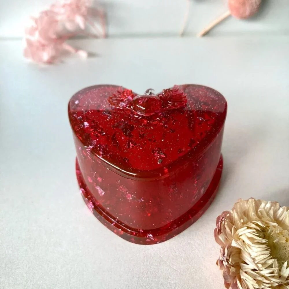 small handmade resin trinket jewelry box